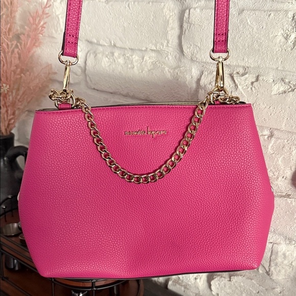 Nanette Lepore Handbags - Nanette Lepore Pink Crossbody Bag with Gold Chain